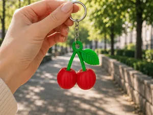Cute Cherry Keychain | Easy 3D Print
