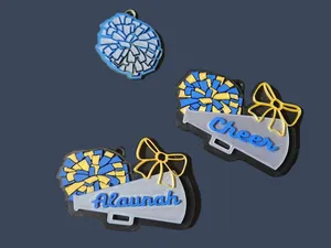 Cheerleading Keychain, Version 2 Less filament