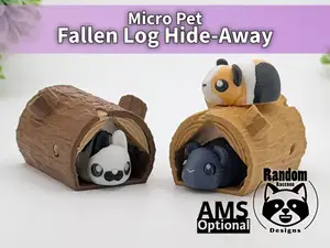 Fallen Log Hide-Away for Micro Pets