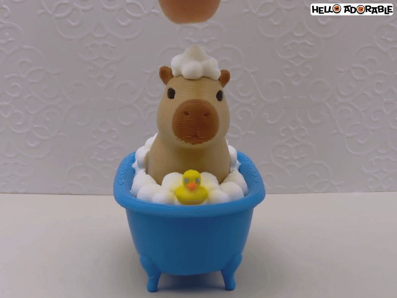 Capybara in a Bathtub Fidget Clicker Toy