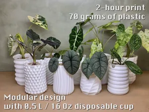 Universal Semi-Hydro Planter System, 0.5L/16Oz Cup
