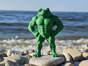Muscular Frog figurine funny meme figure