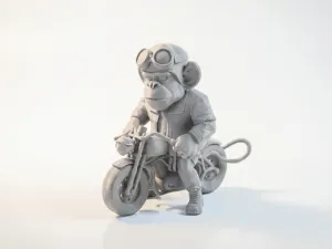 Biker Monkey Figurine Animal Collectible