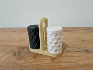 Salt and Pepper Shaker with Stand