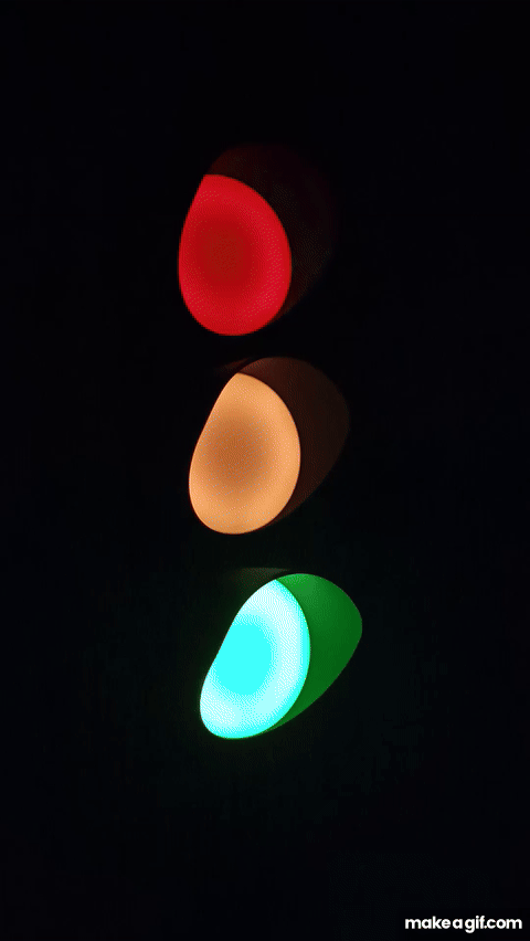Led traffic light with animation