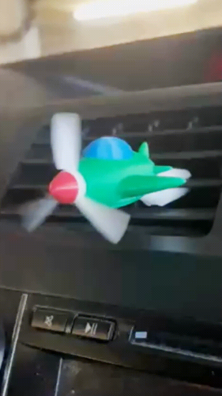 Spinning Propeller Plane Car Air Freshener 