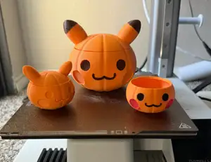 Pumpkin Pikachu Halloween Candy Bowl Candy Jar