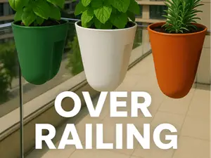 Glass Railing Planter Pot