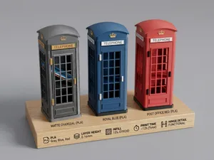 British K6 Phone Box — Souvenir|1:9 Scale Replica
