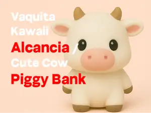 Cute Cow / Vaquita Piggy Bank (Multi-Color)