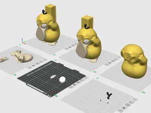 Window Psyduck Multicolor + multipart