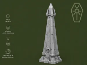 Necron Energy Pylon - Tabletop Terrain