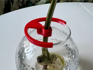 Snap-fit Monstera propagation vase lid
