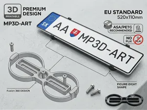Frameless License Plate Mount (EU 110mm)