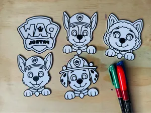 pack de manualidades para colorear paw patrol