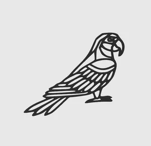 2D Low poly Parrot