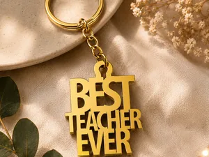 Best Teacher Ever keychain gift Easy Fast print