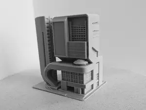 Modern High Rise Tower building miniature
