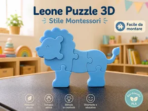 LEONE Puzzle 3D – Stile Montessori per Bambini