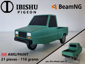 BeamNG Ibishu Pigeon toy car - 100% 3D printed