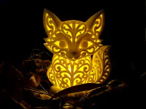 Fuchs im Ornament - Stil für LED-Teelicht