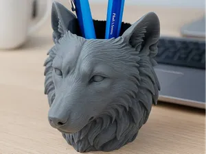 Wolf Pencil Holder