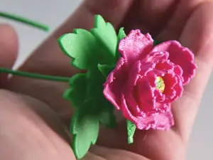 牡丹花（花开富贵：单支、组合成花环、发髻钗子）