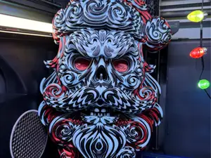 Psychedelic Santa - ColorStacked Kringle wallmount