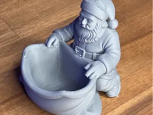 Santa Claus Candy Bowl with Gift Sack