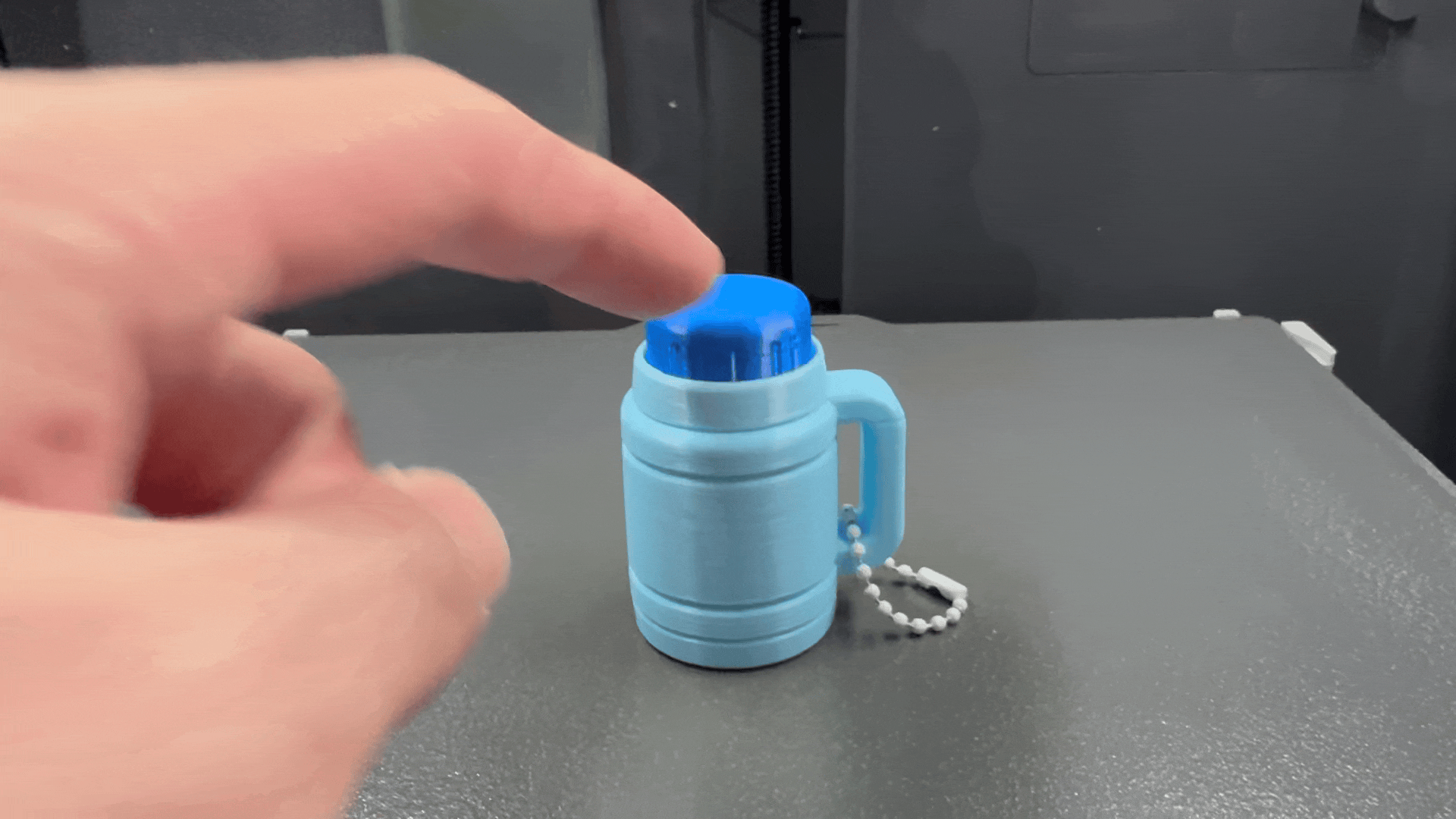 Mini Water Bottle / Flask Fidget Clicker Keychain