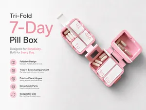 Tri-Fold 7 Day Pill Box