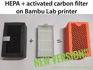 HEPA & carbon filter for Bambu Lab X1C, P1S