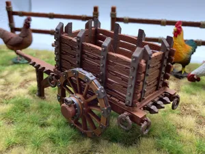 Wooden cart - D&D, Lord of the Ring, fantasy