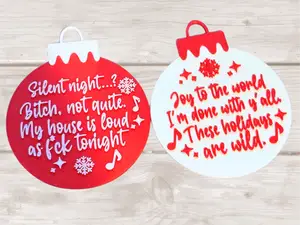 Naughty Christmas Songs ornaments