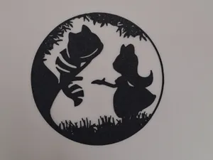 Wonderland Whimsy – Alice & Cheshire Silhouette
