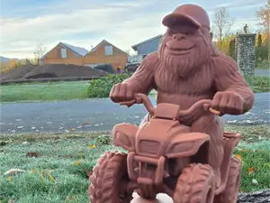 Sasquatch riding an ATV