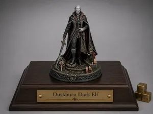 Duskborn Dark Elf Miniature