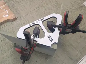 Cabinet and panel square using Bessey clamps