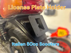 License Plate Holder for Italian 50cc Scooters