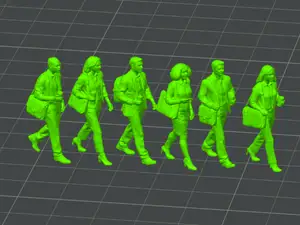Commuters Walking to Work for Dioramas