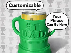 #1 Dad Trophy Can Holder Father's Day coozie