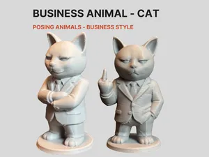Business Animal – Katze Edition Mittelfinger