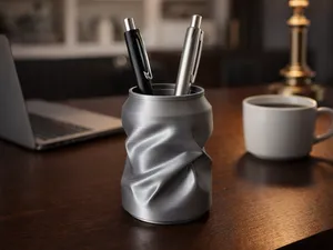 Pen Holder - Crushed Can