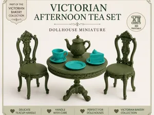 Victorian Afternoon Tea Set | Dollhouse Miniature