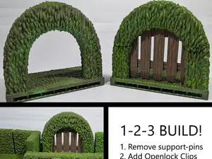 Hedge arch with functional gate - OpenLOCK system