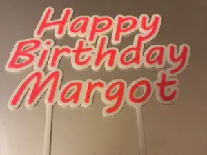 Happy Birthday Cake Topper Margot