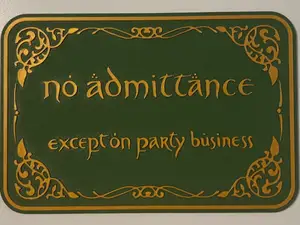 No Admittance LoTR Magnetic Sign