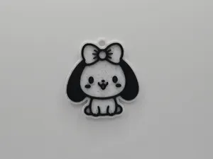 Cute Dog/Puppy with Bowtie Keychain