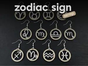 Zodiac Earrings • All Signs • Free Commercial Use