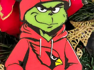 Grinch Cardinals Ornament